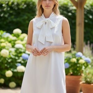 Banana Republic Ivory Sleeveless Midi Dress